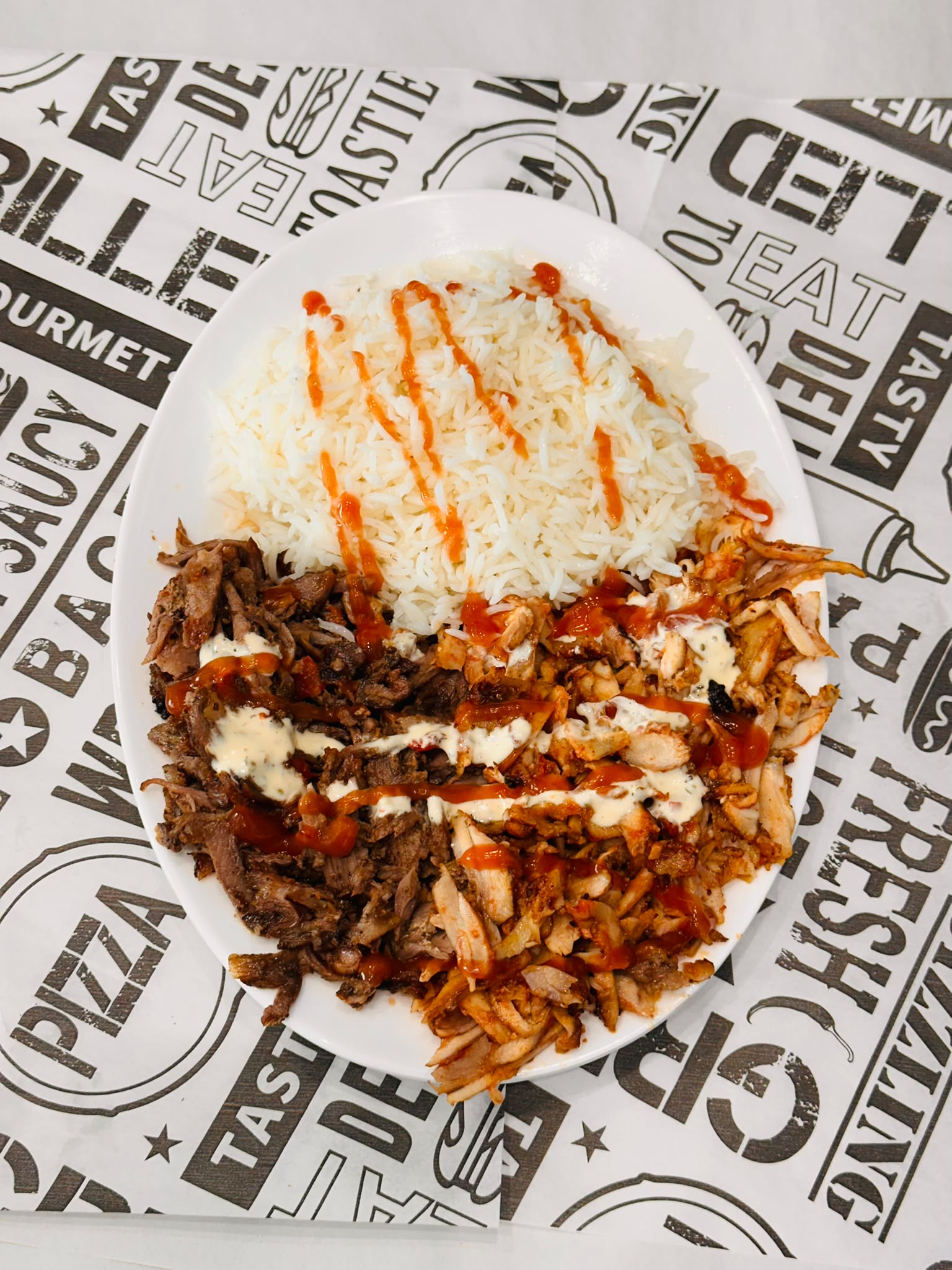 Shawarma with rice