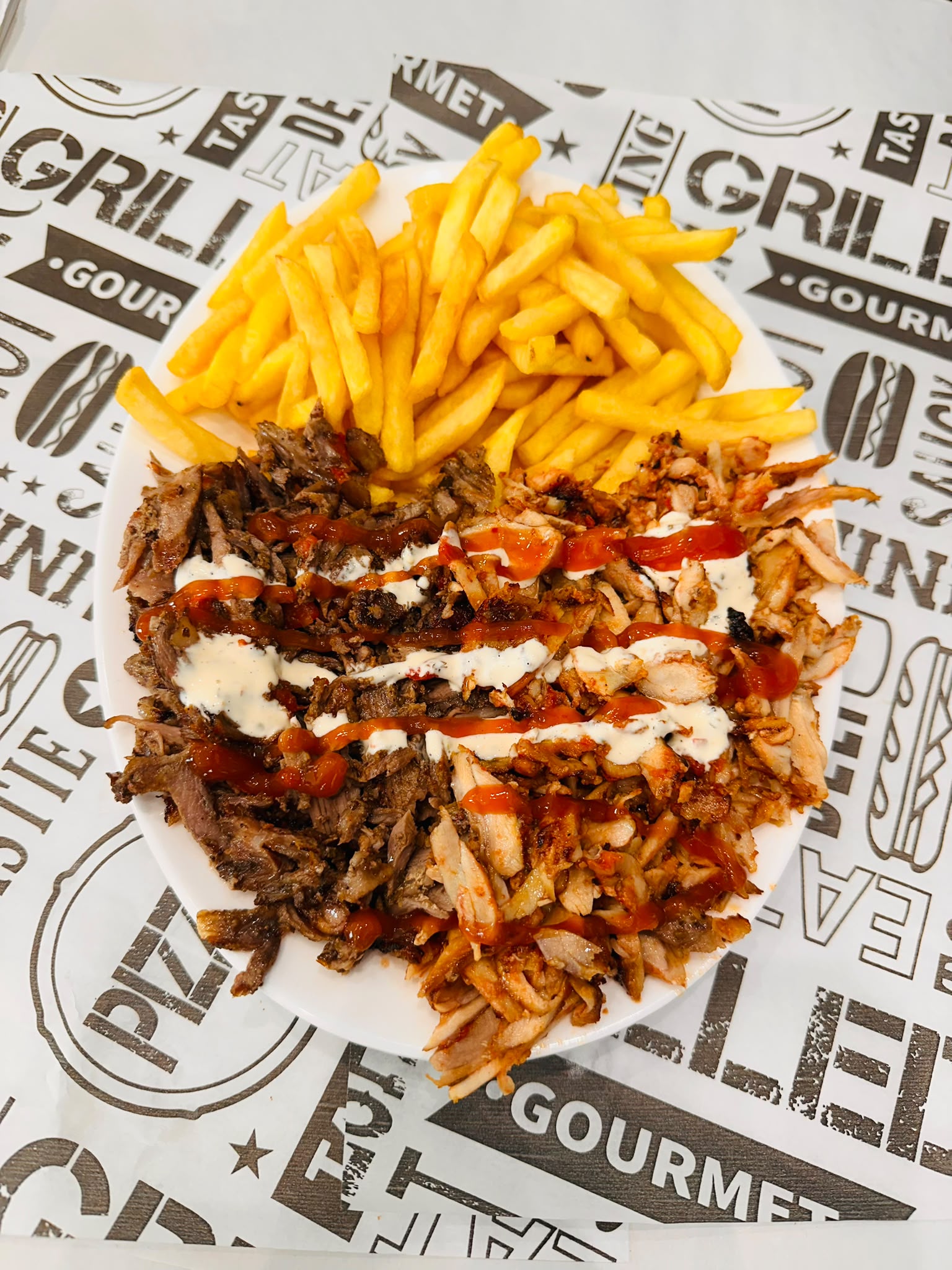 Shawarma with chips